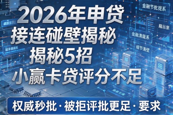 2026年申贷接连碰壁揭秘5招小赢卡贷被拒评分不足权威秒批!