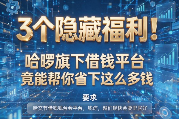 3个隐藏福利!哈啰旗下借钱平台竟能帮你省下这么多钱!