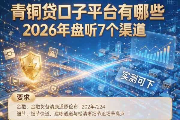 青铜贷口子平台有哪些 2026年盘点7个渠道 实测可下！