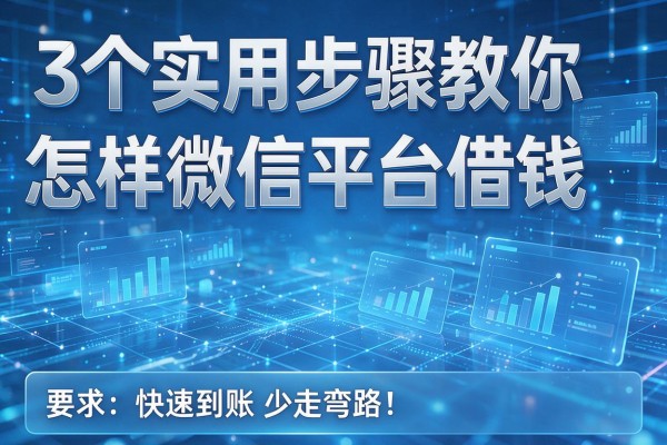 3个实用步骤教你怎样微信平台借钱,快速到账少走弯路!