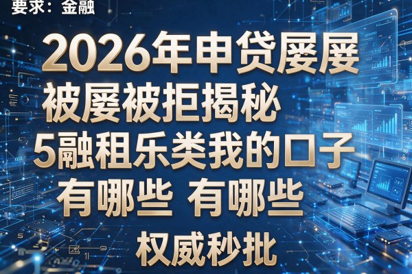 2026年申贷屡屡被拒揭秘5融租乐类是的口子有哪些权威秒批!