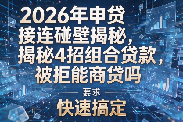 2026年申贷接连碰壁揭秘4招组合贷款被拒能商贷吗快速搞定！