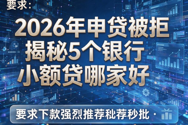 2026年申贷被拒揭秘5个银行小额贷哪家好下款强烈推荐秒批!