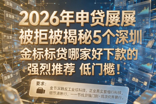2026年申贷屡屡被拒揭秘5个深圳金标贷哪家好下款的强烈推荐低门槛!