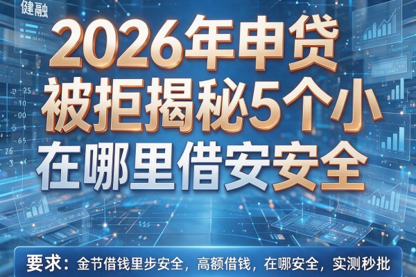 2026年申贷被拒揭秘5个小额借钱在哪里借安全实测秒批!