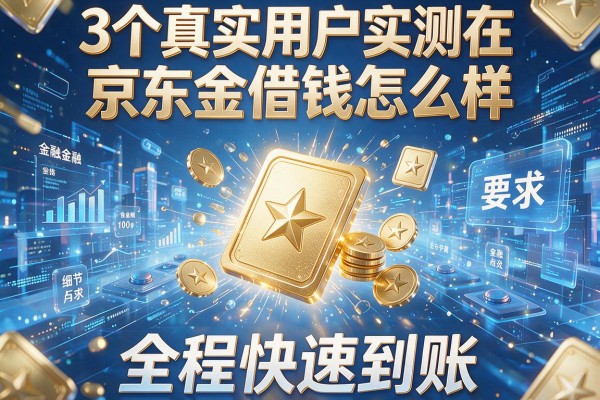 3个真实用户实测在京东金条借钱怎么样,全程快速到账!