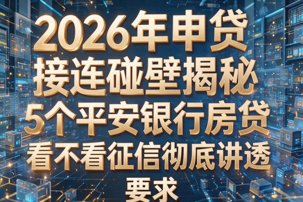 2026年申贷接连碰壁揭秘5个平安银行房贷看不看征信彻底讲透!