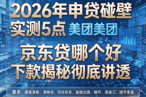 2026年申贷碰壁实测5点美团和京东贷哪个好下款揭秘彻底讲透!
