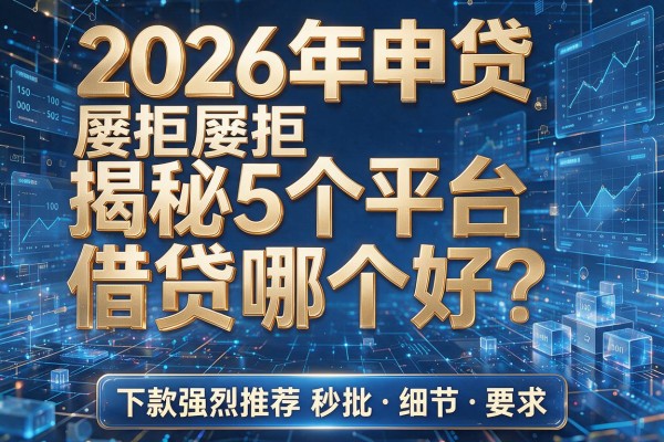 2026年申贷屡拒揭秘5个平台借贷哪个好下款强烈推荐秒批!
