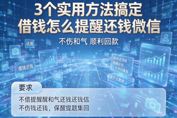 3个实用方法搞定借钱怎么提醒还钱微信,不伤和气顺利回款!