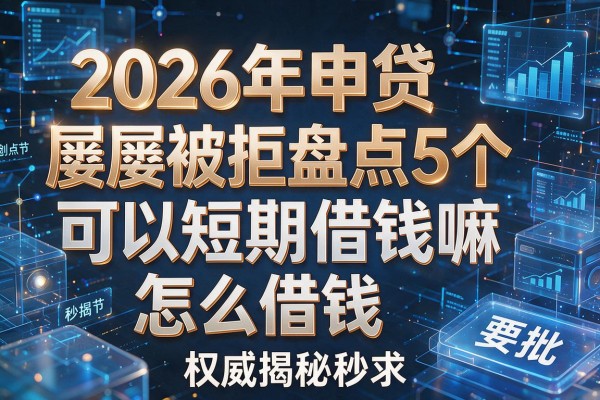 2026年申贷屡屡被拒盘点5个可以短期借钱嘛怎么借钱权威揭秘秒批!