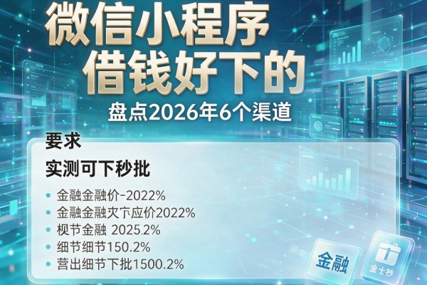 微信小程序借钱好下的 盘点2026年6个渠道 实测可下秒批！