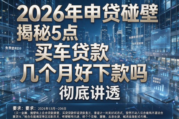 2026年申贷碰壁揭秘5点买车贷款几个月好下款吗彻底讲透!