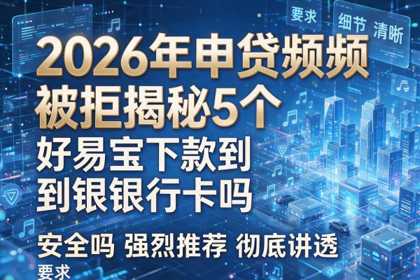 2026年申贷频频被拒揭秘5个好易宝下款到银行卡吗安全吗强烈推荐彻底讲透！