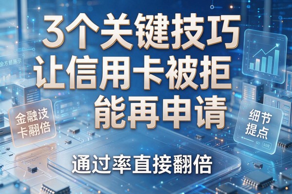 3个关键技巧让信用卡被拒能再申请,通过率直接翻倍!