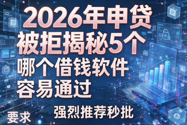 2026年申贷被拒揭秘5个哪个借钱软件容易通过强烈推荐秒批！
