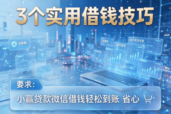 3个实用借钱技巧,小赢贷款微信借钱轻松到账省心!