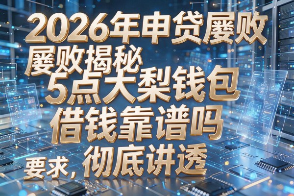 2026年申贷屡败揭秘5点大梨钱包借钱靠谱吗彻底讲透!
