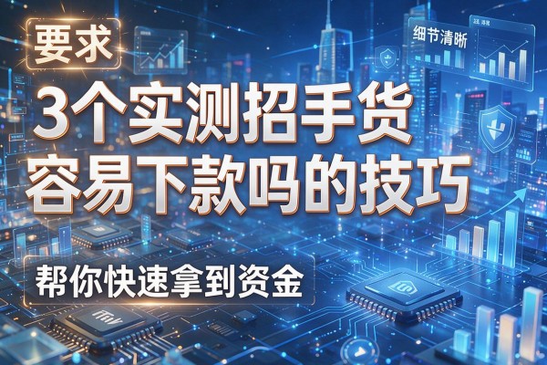 3个实测招手货容易下款吗的技巧，帮你快速拿到资金！