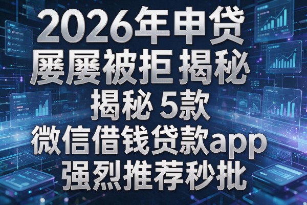 2026年申贷屡屡被拒揭秘5款微信借钱贷款app强烈推荐秒批!