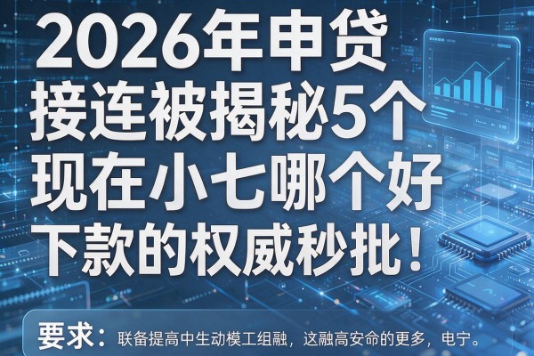 2026年申贷接连被拒揭秘5个现在小七哪个好下款的权威秒批!