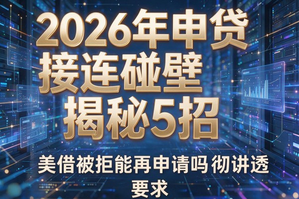 2026年申贷接连碰壁揭秘5招美借被拒能再申请吗彻底讲透!