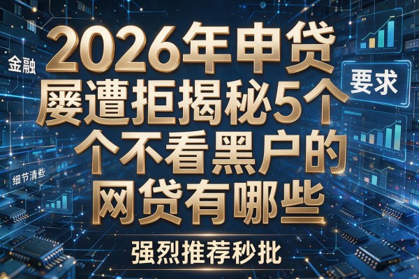 2026年申贷屡遭拒揭秘5个不看黑户的网贷有哪些强烈推荐秒批!