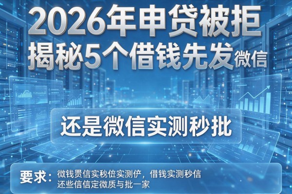 2026年申贷被拒揭秘5个借钱先发微信还是微信实测秒批!