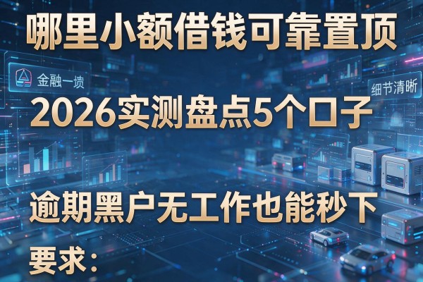 哪里小额借钱可靠置顶 2026实测盘点5个口子 逾期黑户无工作也能秒下!