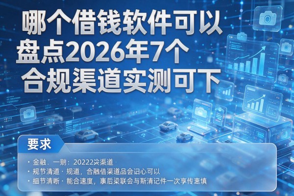 哪个借钱软件可以盘点2026年7个合规渠道实测可下!