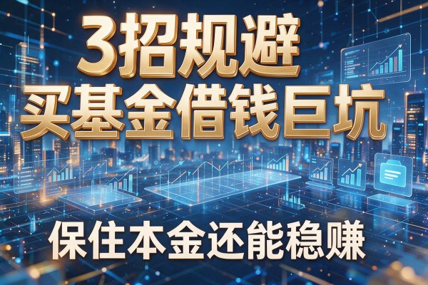 3招规避买基金借钱巨坑,保住本金还能稳赚!