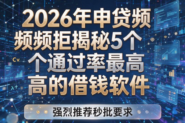2026年申贷频频被拒揭秘5个通过率最高的借钱软件强烈推荐秒批！