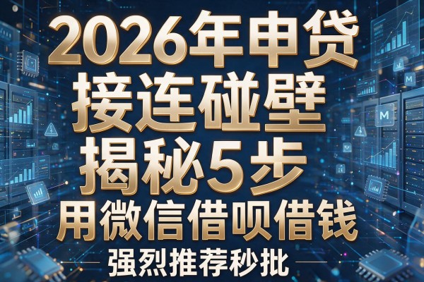 2026年申贷接连碰壁揭秘5步怎样用微信借呗借钱强烈推荐秒批!