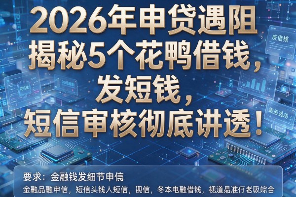 2026年申贷遇阻揭秘5个花鸭借钱发短信审核彻底讲透！