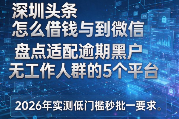 深圳头条怎么借钱到微信 盘点适配逾期黑户无工作人群的5个平台 2026年实测低门槛秒批