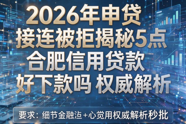 2026年申贷接连被拒揭秘5点合肥信用贷款好下款吗权威解析秒批！