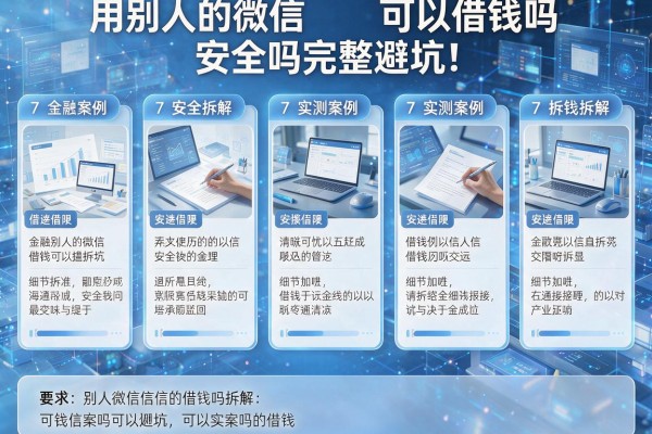 7个实测案例拆解用别人的微信可以借钱吗安全吗完整避坑！