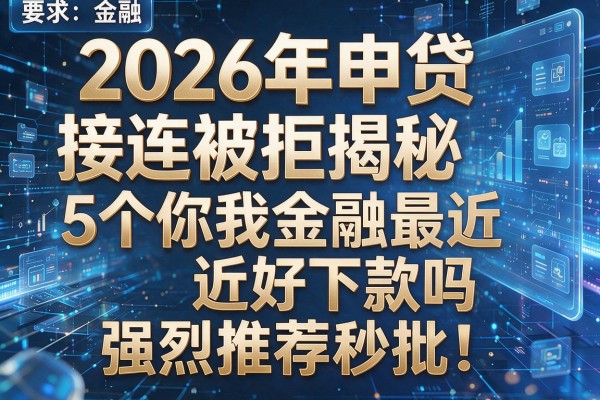 2026年申贷接连被拒揭秘5个你我金融最近好下款吗强烈推荐秒批!