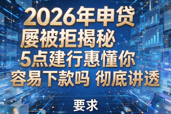 2026年申贷屡被拒揭秘5点建行惠懂你容易下款吗彻底讲透!