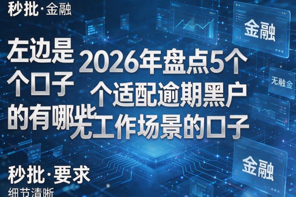 左边是个口子的有哪些 2026年盘点5个适配逾期黑户无工作场景的口子 秒批