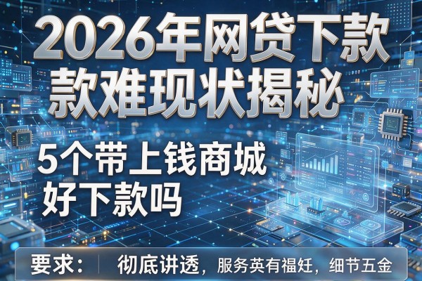 2026年网贷下款难现状揭秘5个带上钱商城好下款吗彻底讲透！