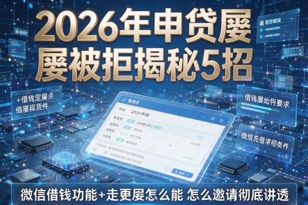 2026年申贷屡屡被拒揭秘5招微信借钱功能怎么邀请彻底讲透!