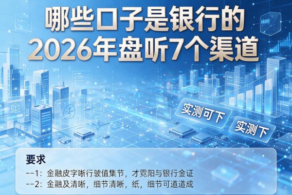 哪些口子是银行的 2026年盘点7个渠道 实测可下！