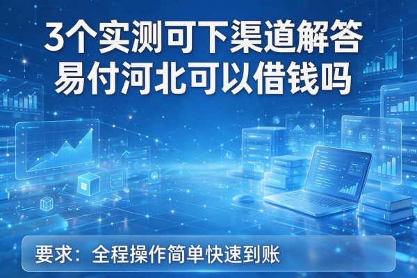 3个实测可下渠道解答易付河北可以借钱吗,全程操作简单快速到账!