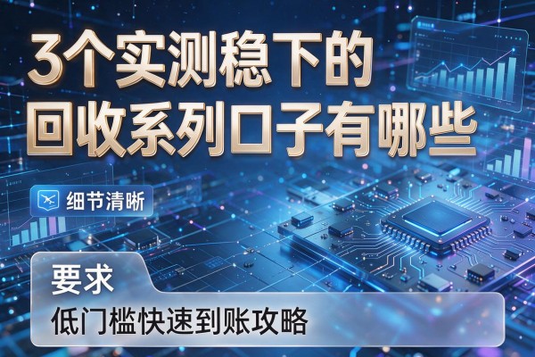 3个实测稳下的回收系列口子有哪些，低门槛快速到账攻略！