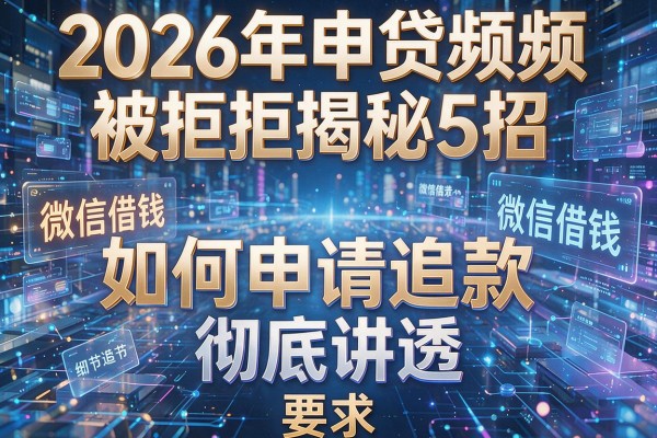 2026年申贷频频被拒揭秘5招微信借钱如何申请追款彻底讲透!