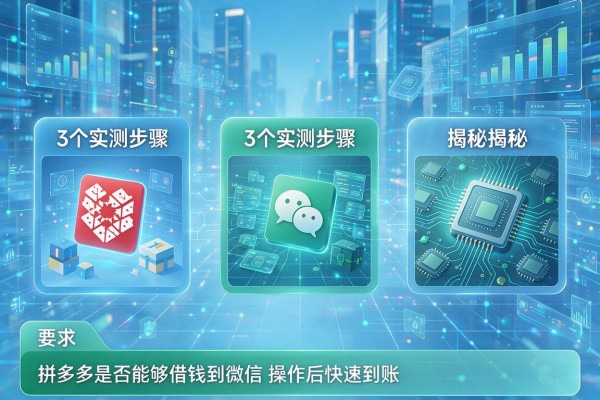 3个实测步骤揭秘拼多多是否能够借钱到微信操作后快速到账！