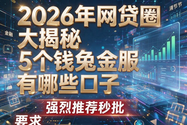 2026年网贷圈大揭秘5个钱兔金服有哪些口子强烈推荐秒批！