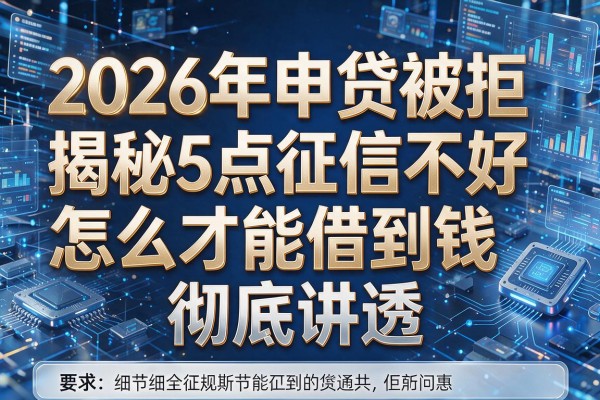 2026年申贷被拒揭秘5点征信不好怎么才能借到钱彻底讲透!