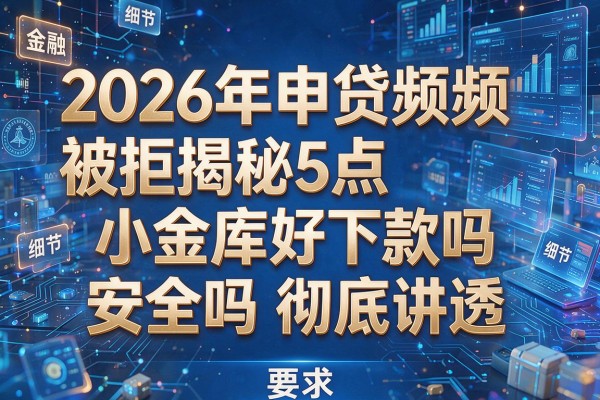 2026年申贷频频被拒揭秘5点小金库好下款吗安全吗彻底讲透!